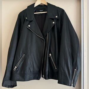 Torrid leather bomber jacket